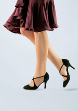 Werner Kern Serena Wildleder-Tanzschuh â€“ 8â€¯cm Absatz Schwarz Front [Schwarz]