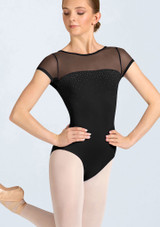 Mirella Mesh Trikot mit Cap-Ã„rmeln Schwarz Back [Schwarz]