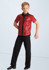 Weissman Boys Petite Sequin Shirt Rot 5 [Rot]