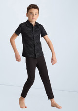 Weissman Boys Collared Lace Shirt Schwarz 5 [Schwarz]