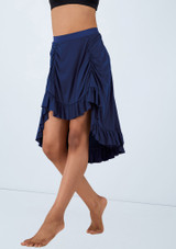 Weissman Ruched High-Low Skirt Navyblau [Blau]