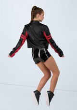 Weissman Striped Moto Jacket Schwarz-Rot 5 [Schwarz]