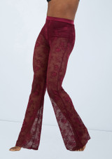 Weissman Floral Lace Pant Black Cherry [Schwarz]