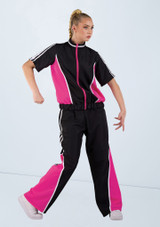 Weissman Colorblock Short-Sleeve Jacket Cerise 5 [Rosa]