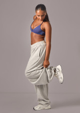 Move Dance Mika Tanz-Jogginghose mit weitem Bein Grau Meliert Front 4 [Grau]