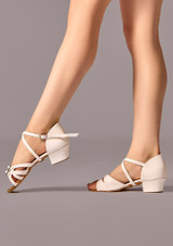 Move Dance Marisol MÃ¤dchen-Ballsaalschuh â€“ AbsatzhÃ¶he 3,8 cm WeiÃŸ Front 2 [WeiÃŸ]