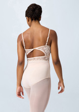 Capezio Elsa Trikot mit Spaghettiträgern CYG Back 2 [Tan]