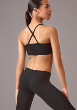 Move Dance bauchfreies Jazz-Top Millie Schwarz Front [Schwarz]