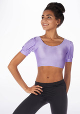 Alegra glänzendes Tanz-Crop-Top Patsy Amethyste [Rosa]