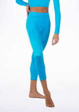 Alegra glänzende Tanz-Capri-Leggings Eisvogel Hauptsächlich [Blau]