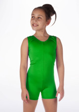 Alegra glänzender Mädchen Hotpants-Ganzanzug Vert Grün Hauptsächlich [Grün]