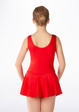 Alegra glänzender Mädchen Tanzbody Minnie mit Rock Rot Rückseite [Rot]