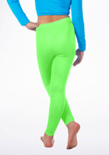 Alegra glänzende Mädchen Tanz-Leggings Fluoreszierendes Grün Rückseite [Grün]