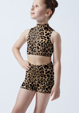 Alegra gemustertes Mädchen Tanz-Crop-Top Maris Gemustert Vorderseite [Gemustert]