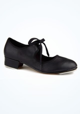 Alegra Basic Steppschuh zum Schnüren Schwarz Vorderseite [Schwarz]