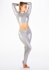 Alegra Tanz-Crop-Top Raya in Metallic