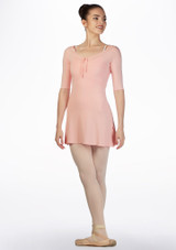 Ballet Rosa Ballettkleid mit Raffung Rosa Vorderseite [Rosa]