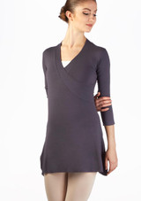 Ballet Rosa Ballett-Wickelkleid Grau Vorderseite [Grau]