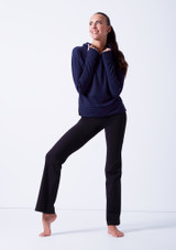 Ballet Rosa Ballett-Hoodie zum Aufwärmen Blau Vorderseite 2 [Blau]