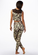 So Danca Camouflage-Crop-Top Grün Rückseite [Grün]