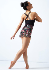 Move Dance floraler Ballett-Wickelrock - Navyblau Navyblau Rückseite [Blau]