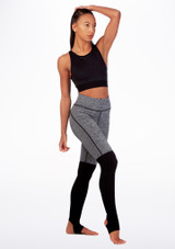Move Dance Tanz-Crop-Top mit überkreuztem Rücken Schwarz Vorderseite [Schwarz]