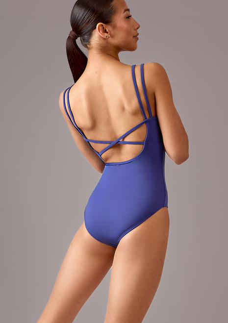 Move Dance Ballett-Trikot Karin mit Ã¼berkreuztem RÃ¼cken Tiefblau Front [Blau]