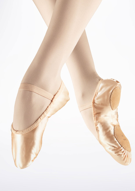 Bloch Satin-Ballettschuh Prolite - geteilte Sohle Rosa Hauptsächlich [Rosa]