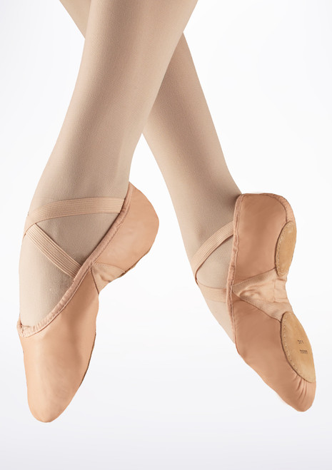 Bloch Leder-Ballettschuh Prolite - geteilte Sohle - Rosa Rosa Hauptsächlich [Rosa]