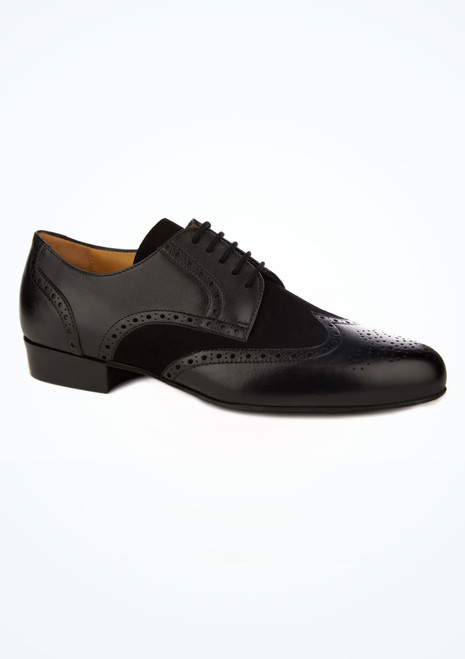 Werner Kern Herren Standard-Tanzschuh mit Wingtip und Brogue-Stanzung - 1,5cm Schwarz Hauptsächlich [Schwarz]