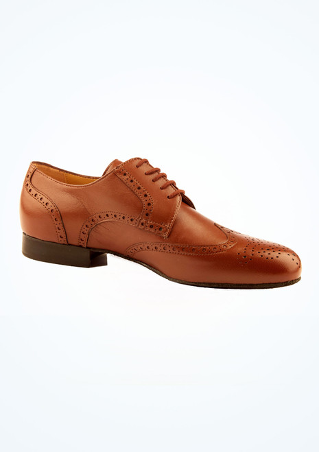 Werner Kern Herren Standard- & Latein-Tanzschuh mit Brogue-Stanzung - 2cm Braun Vorderseite [Braun]