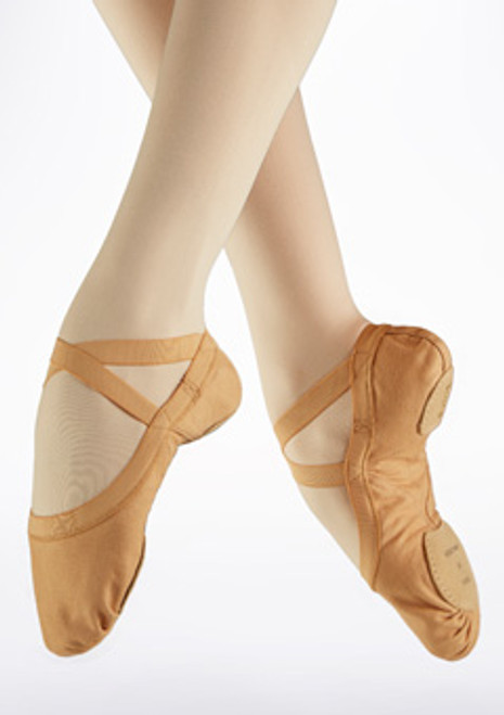 Bloch Ballettschuh Pro Elastic S0621L - geteilte Sohle - Hautfarben Fleisch Hauptsächlich [Tan]