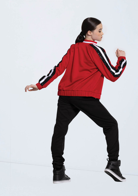 Weissman Sequin Striped Track Jacket