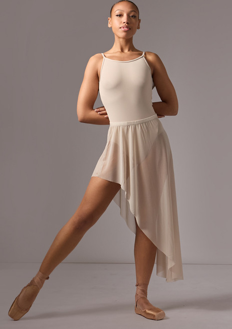 Move Dance Amaya Asymmetrischer Rock Latté Front [Braun]