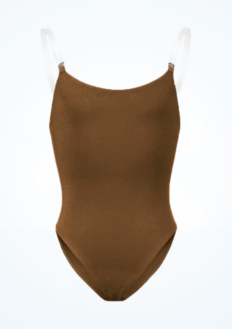 Bloch Auva Bodysuit für Mädchen Karamelle Vorderseite [Braun]