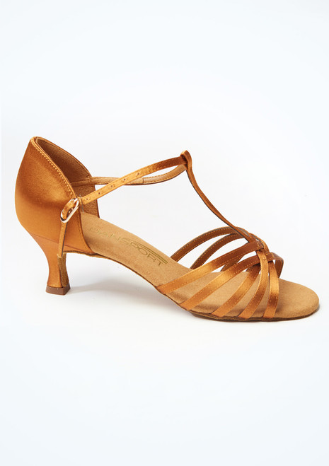 Internationale Dance Shoes L3005 Damen-Lateinschuhe - 5,08 cm Tan Seite [Tan]