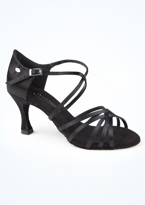 PortDance 631 Satin Ballroom & Latin Schuh - 6,1cm [Schwarz]