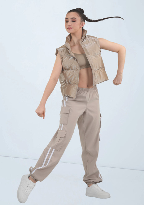 Weissman Double Stripe Parachute Pants Latté 5879 [Braun]