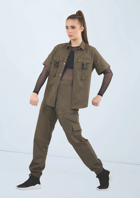 Weissman Buckle Detail Cargo Shirt Grün 7241 [Grün]