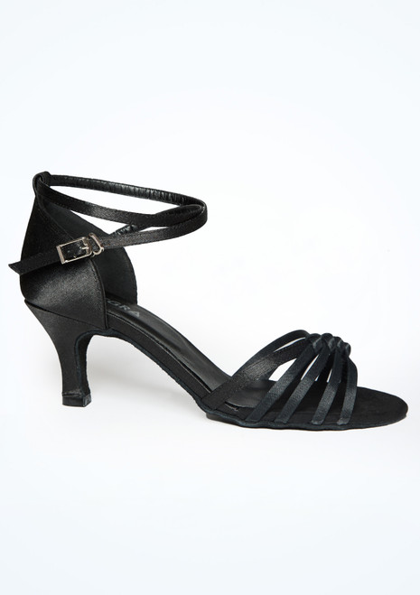 Alegra Giorgia Schwarzer Satin Tanzschuh – 5,7 cm Absatz [Schwarz]