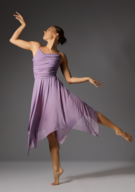 Jolista Cherish SpaghettitrÃƒÆ’Ã‚Â¤ger Lyrik Kleid aus Mesh Tief Lila Front [Violett]