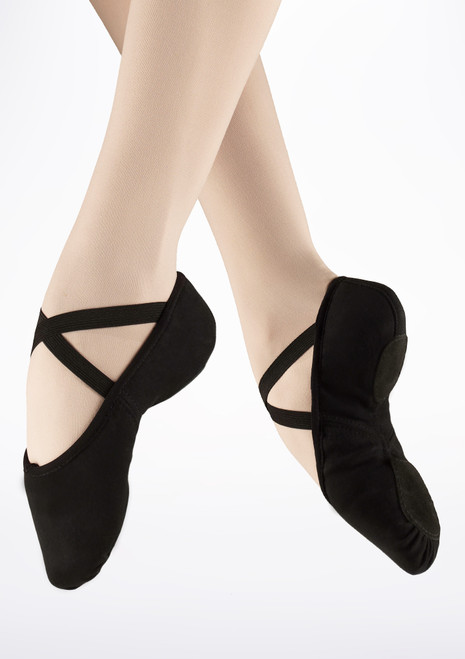 Bloch Ballettschuh Zenith - geteilte Sohle - Schwarz Schwarz Hauptsächlich [Schwarz]