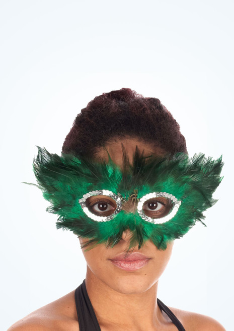 Feder-Augenmaske Grün Hauptsächlich [Grün]
