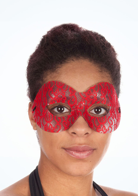 Domino-Augenmaske mit Spitze Rot Hauptsächlich [Rot]