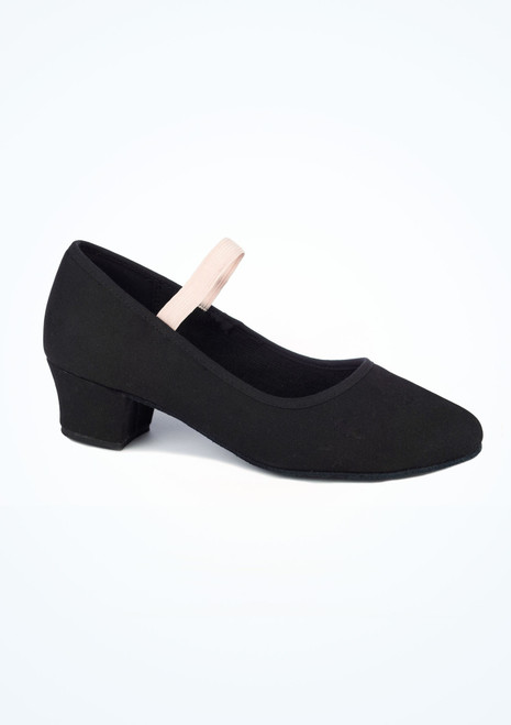 Move Dance Charakterschuh Julie aus Leinen - 3,8cm Schwarz Hauptsächlich [Schwarz]