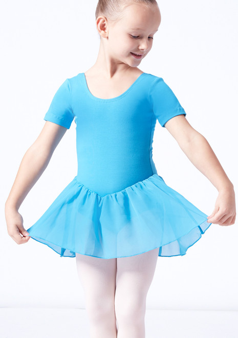 Move Dance Kinder Ballettanzug Lottie mit Rock Rosa Vorderseite [Rosa]