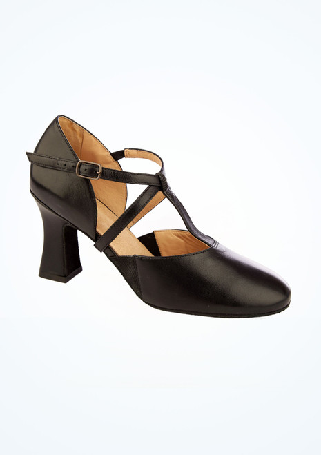 So Danca Charakterschuh X STRAP - 7cm - Schwarz Schwarz Vorderseite [Schwarz]