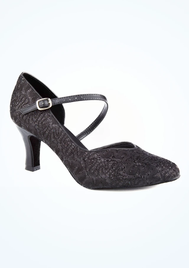 So Danca Standard-Tanzschuh Sparkle - 6,3cm Schwarz Hauptsächlich [Schwarz]