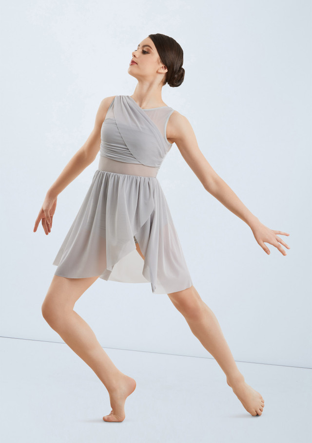 Weissman Mesh Wrap Dress [Grau]