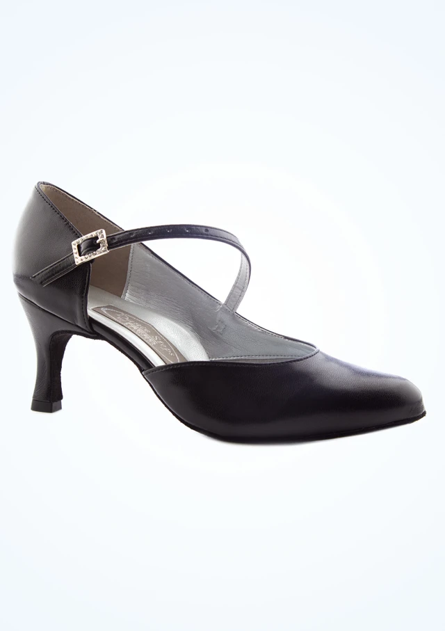 Freed Dancesteps Standard-Tanzschuh Foxtrot - 6,3 cm- Schwarz Schwarz Vorderseite [Schwarz]